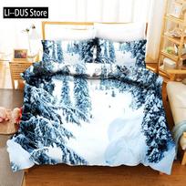Ski Duvet Cover Microfiber Extreme Sports Theme Twin Bedding Set Winter Sport Ski Snow Mountain Landscape Queen King Quilt Cover 135x200cm