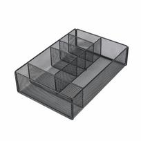 Iron Pen Holder 6 Compartments Mesh Office Storage Basket Metal Desk Organizer  Desktop Use juoda