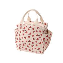 Insulated Lunch Bag Portable Bento Box Carrier Thermal Lunch Tote with Handles and Multiple Pockets for Students and Office Use one size raudona
