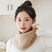 Unisex Winter Warm Cycling Bib Fleece Neck Tube Ear Warmer Men Women Windproof Face Cover Cycling Scarves Shoulder Warmer Solid one size chaki