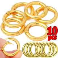 30/10pcs Metal O Ring Spring Clasps for DIY Jewelry Openable Round Carabiner Keychain Bag Clips Hook Dog Chain Buckles Connector 20mm