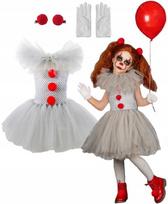 Kostium Arlekin Klaun Sukienka Tutu Strój Na Halloween 122 / 134