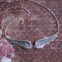 Angel Wing Feather Choker Necklace Silver-Color Statement Pendant Chain Jewelry for Women Wedding Party Tribal Gift sidabras