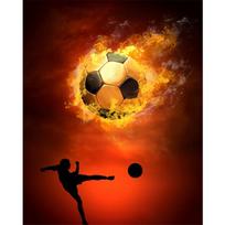 Full 5D Diy Diamond Painting Love of football Embroidery Cross Stitch Home Decor Handmade Gift 25x30cm