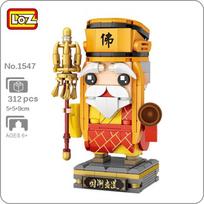 LOZ 1547 Kinijos senovės legenda apie baltąją gyvatę budistų vienuolis 3D modelis DIY mini blokeliai kaladėlės konstravimo žaislas vaikams dovana be dėžutės