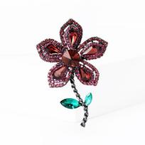 Elegant Retro Flower Brooch, Exquisite High-End Crystal Brooch, Luxury Atmospheric Pin, High-End Dress Accessories