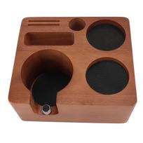 58 mm medinis kavos presavimo stotelė, reguliuojamas daugiafunkcis kavos portafiltro presavimo rankenos laikiklis