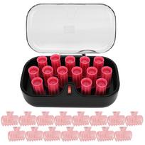 15pcs Electrci Hair Perm Rods Hair Curler Roller 30mm with Hair Clips Clamp