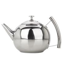 1,5 l sustorintas nerūdijančio plieno arbatinukas su arbatos lapų filtru-infuzoriumi, viešbučio kavinukas, restorano sidabro spalvos virdulys, arbatinukas