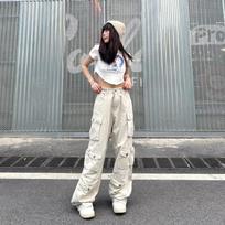 Women's Trendy American Retro Overalls - High Street Fashion 2XL abrikosas