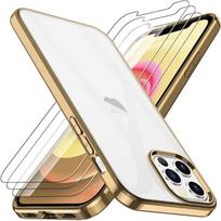 Case For iPhone 13 Gold and 2 Tempered Glass Screen Protector