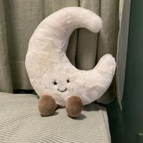 Elnias INS Mėnulis ir Saulė Pliušinė Lėlė Kimštas Animacinis Mielas Kawaii Dangaus Pagalvė su Kojomis Sėdinčios Dekoro Pagalvė Miegamajam Sofa Kėdei about 30cm