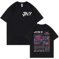 Arcane Jinx Men's and Women's Cartoon Graphic T-shirts, Retro Gothic Short Sleeve T-shirts, Casual Cotton T-shirts, Fashion S