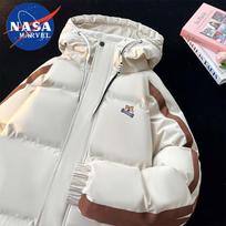 NASA MARVEL Unisex Winter Hooded Puffer Jacket L smėlis