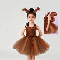 Mergaitei Voverės Cosplay Suknelė Tutu Sijonas Reguliuojama Kaklo Dalimi Size S