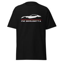 Aukščiausios kokybės marškinėliai Ferrari F12 Berlinetta 2012-2017 automobiliui Gimtadienio dovana S