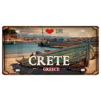 30X15CM Crete  Zakynthos Santorini Greek Island Beach Metal Tin Sign Travel Souvenir  Wall  Shop Home  Art Decor DC-1358B 15x30cm(5.9x7.8inch)