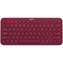 Logitech K380 daugialypio įrenginio „Bluetooth“ klaviatūra raudona
