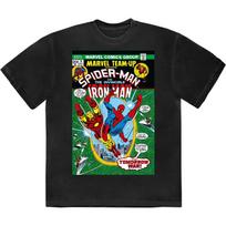 Marvel Comics - Spiderman and Iron Man Comic Cover (T-Shirt) L
