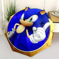 Sonic the Hedgehog Gold Coin Collectible Figure Umbrella, Portable 3 Fold Compact Umbrella for Men & Women,S189