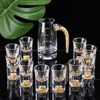 Gold Foil Baijiu Decanter & Cup Set