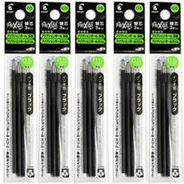 Pilot Multicolor Frixion Ball Slim LFBTRF30EF3B x Black Refills, 5, 0.5mm,