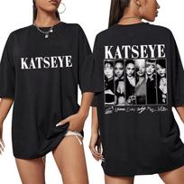 Vintage Korean Style Katseye Graphic T Shirts Kpop Fashion Men Women Popular T-shirt Printed Cotton Oversized T Shirt Streetwear S