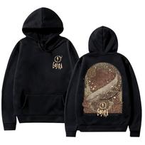 Gojira FMTS Auksinis gobtuvas Metalinės grupės Gojira Magma Muzikinio albumo drabužiai Naujas Laisvalaikio gatvės stiliaus megztinis Unisex Aukštosios gatvės gobtuvas XS juoda