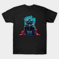 Men Black Print T-shirt Thor No-Cut Transfer Paper Print Cotton Tshirt S juoda