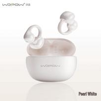 WOPOW OWS18 Open-Ear Clip Bluetooth Earbuds perlų baltos spalvos