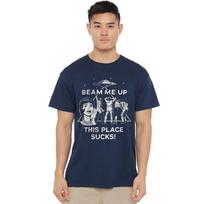 Stranger Things Beam Me Up Unisex T-Shirt S-5XL, Navy 4XL