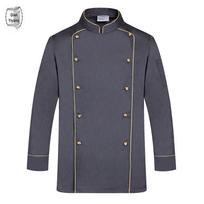 QIANYIYANG Breathable Summer Chef Long-Sleeve Work Uniform 3XL