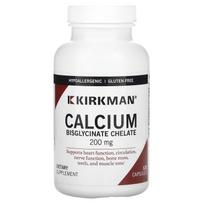 Kirkman Labs, kalcio bisglicinato chelatas, 200 mg, 120 kapsulių