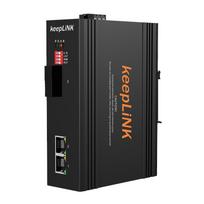 keepLINK KP-9000 Industrial Gigabit Fiber Optic Transceiver Gigabit Din-rail without 24V PSU