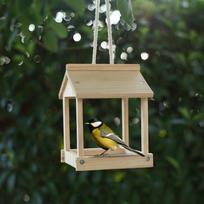Wooden Hanging Bird Fossat Open Bird Feeder Patio Decoration One Size balta