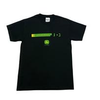 John Deere Shirt Mens Small S Black Green Nothing Runs Like A Deere Short Sleeve L