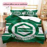 Groningeno FC Raštas Patalynė Namų Dekoras Gimtadienio ir Šventės Dovana (1 * antklodės užvalkalas + 2 * pagalvės užvalkalai, be šerdies) 135x200cm