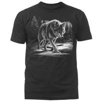 Lone Wolf Walking Wilderness Outdoor Wildlife Nature T-shirt S