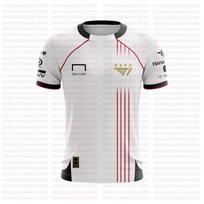 2024 Skt T1 Uniform Jersey E-sports T-shirt LoL S14 Faker Men's T-shirt Sports Game 3d Children's Short Sleeve Top T-shirt S