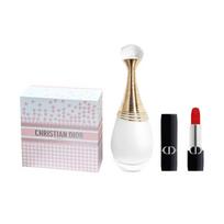 DIOR Perfume Intense Blue Gold Lipstick True My Innocence Set Pink Houndstooth Limited Gift Box Floral Fragrance EDP Orange Blossom Jasmine Magnolia mėlyna