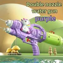 Cartoon Unicorn Dinosaur Water Gun Double Nozzle Press Spray Water Squirt Toy Summer Beach Pool Outdoor Play Toy for Kids