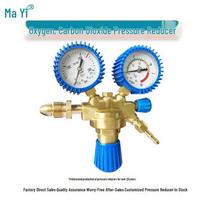 Dual Gauge CO2/Nitrogen/Argon/Oxygen Copper Pressure Reducing Valve Brass Fittings Regulator