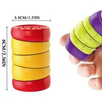 3D Fidget Cube Spinner Toy Creative Modular Stress Relief Block Desktop Sensory Toy for Anxiety Autism ADHD Adult Kids Offic raudona