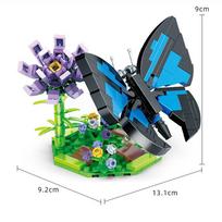Cute Animals Insect World Insect Flower Butterfly Mantis Snail Bee Plant Figures Building Blocks Bricks Model Kids Toy Children