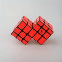 Cube Twist Double 3x3 Conjoined Magic Cube Speed Cube Puzzle Unequal Distance Mirror Magic Cube Colorful Magic Cube Puzzl raudona