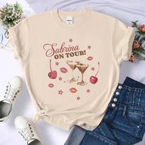 Streetwear Grunge Digital Kawaii Comfortable Sabrina Carpenter T-shirt Girl Psychedelic Graphic T Shirt Clothes S
