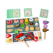 Montessori mediniai apsimetinėjimo žaidimų virtuvės žaislai, desertų dėlionės žaislai, imitaciniai kepsninės žaidimai, vaidmenų žaidimai patalpoje, mažyliams nuo 3 metų