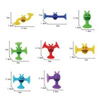 Children Suction Cup Toy Soft Silicone Building Blocks Toy Sensory Suction Toy Bath Toys Set for Kids Parent Interactive Game
