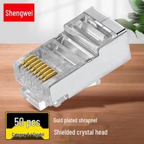 Shengwei CAT6 Shielded RJ45 Modular Plugs (50-Pack)