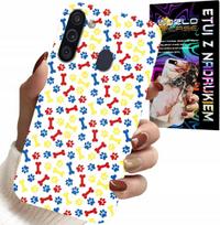 Etui Do Samsung Galaxy A21 - Łapki Kości Pies Patrol Bajki + Szkło